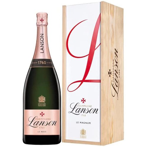 Lanson Le Rose NV Champagne Magnum (1.5 litre) in Lanson Wood Box
